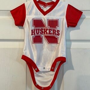 Nebraska Husker 6-9 onesie